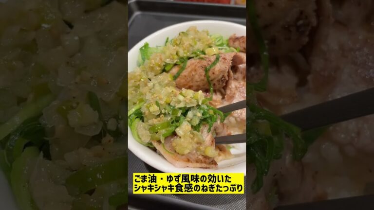 松屋の並盛が多すぎる？人気の小盛「ネギねぎ塩豚焼肉丼」の実物です #shorts