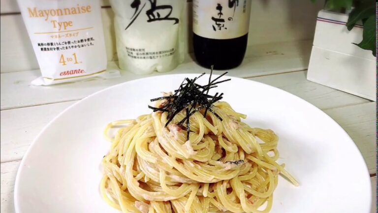 1品.com  梅とツナの簡単クリームパスタ♪