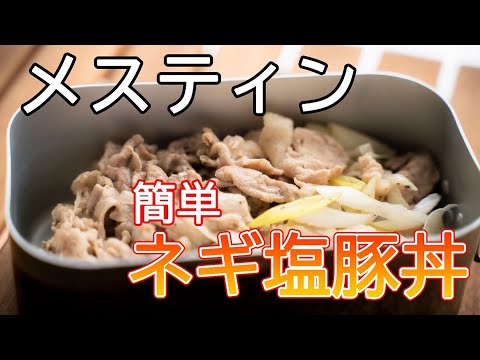 キャンプですぐ使える。メスティンだけで簡単ネギ塩豚丼の作り方