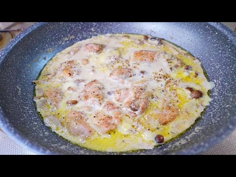 鶏モモ肉ときのこのミルク煮 【ASMR　料理】【野菜出汁】 cooking sound / recipe / japanese meal / dashi  / checken