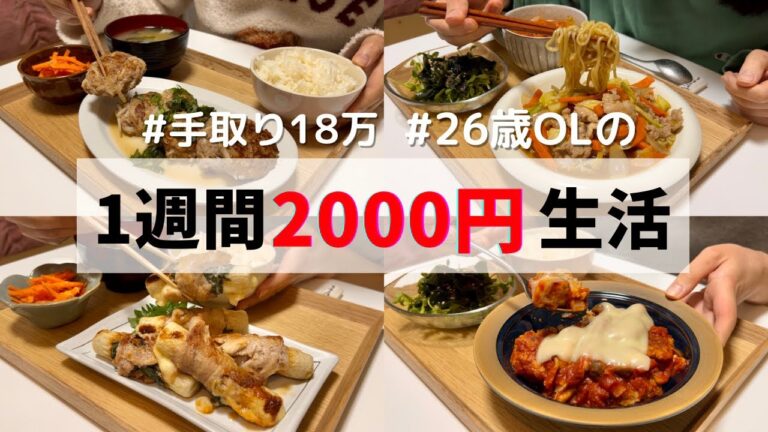 食費1ヶ月1万円の一人暮らしごはん【1週間分紹介】ミートボール/ちくわの肉巻き/あんかけ焼きそば…🤤