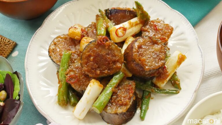 びっくりジューシー！ なすの 肉詰め 焦がし 味噌 炒め のレシピ 作り方