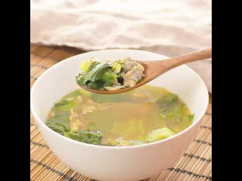 ごま油香る！ ちんげん菜とあさりのスープ ｜ moguna[モグナ]