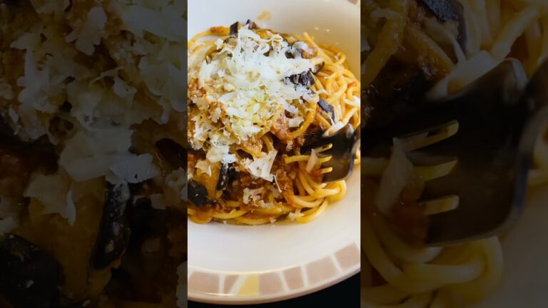 サイゼリア　ナスのミートソーススパゲッティー　ランチ