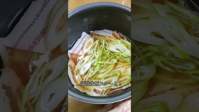 炊飯器で簡単!!【ネギ塩豚丼】 #簡単 #おうちごはん #炊飯器レシピ