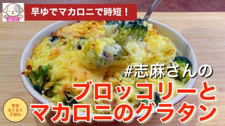 面倒な工程なし20分で完成！志麻さんのブロッコリーとマカロニのグラタン ブロッコリーレシピ グラタンレシピ