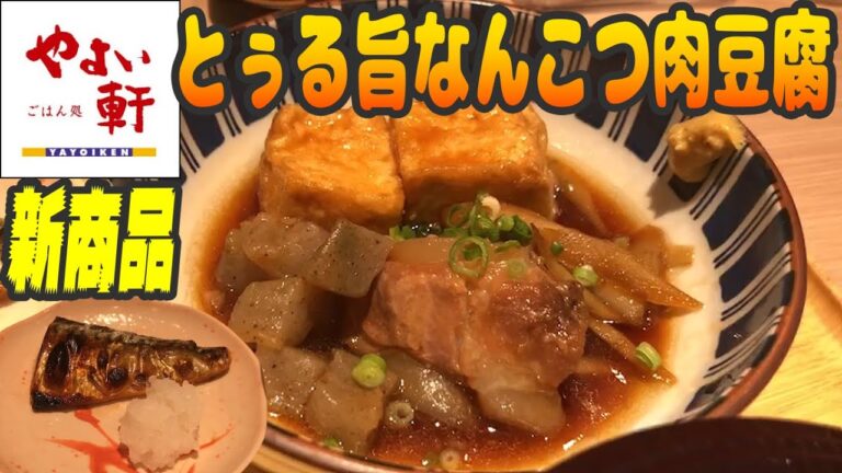 新商品！とぅる旨の豚バラなんこつと揚げだし肉豆腐＆鯖塩焼き【昼めしジプシー】やよい軒