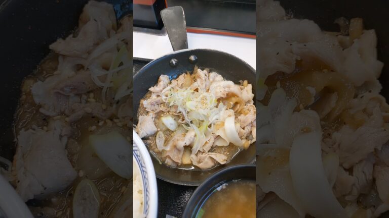 【吉野家】ねぎ塩豚定食。仕事前の朝食兼昼食(2021.06.03)