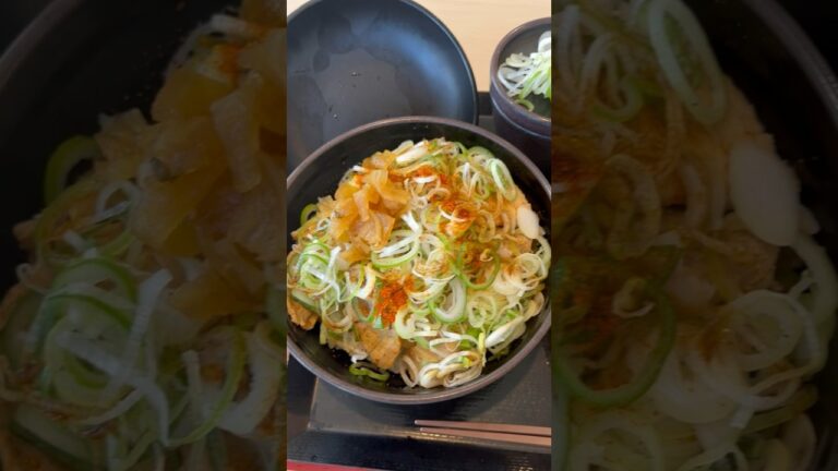 【ゆで太郎】薬味ねぎ豚丼セット【豚肉200㌘使用】 #ゆで太郎 #美味しい #おすすめ #豚丼 #そば