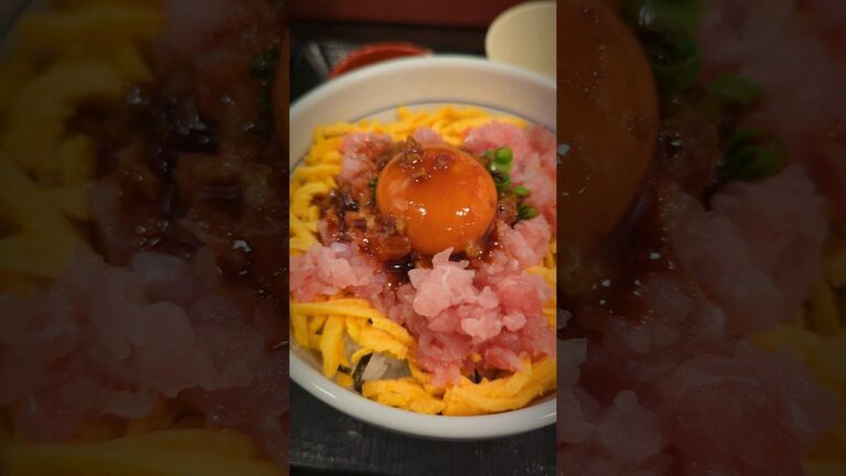 なか卯 まぐろユッケ丼 はいからうどん #shorts