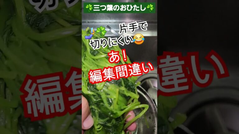 三つ葉のおひたし #料理 #おひたし #三葉 #shorts