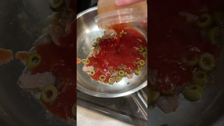 生ハムとオリーブのトマトクリームパスタ, Tomato Cream Pasta with Prosciutto and Olive #cooking