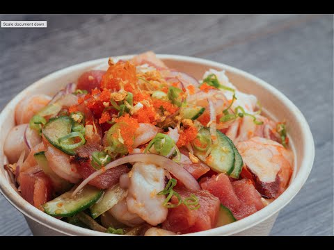 コスタメサにあるTHE LAB/ANTIMALL内にポキ丼の店 Calipoke by LALALA TV らららTV ロサンゼルス