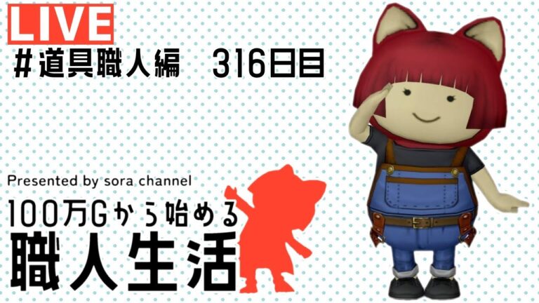 【地元（自分だけ）に衝撃走る・・・】100万Gから始める職人生活　316日目【ドラクエ１０】