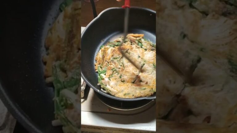 #shorts 小腹が空いたので『チヂミ』【おうちごはん】を楽しもう　 #料理　 #自由に自炊を楽しむ 　#日々の料理