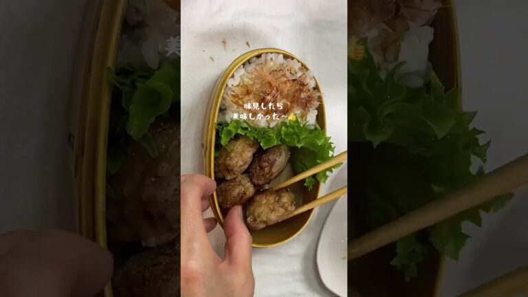 3月24日(金)の旦那弁当/＊三段のり弁＊豚こまの丸め唐揚げ＊ハムとチーズのだし巻き卵＊アスパラのベーコン巻き＊スナップエンドウの柚子胡椒和え＊サラダ＊伊予柑