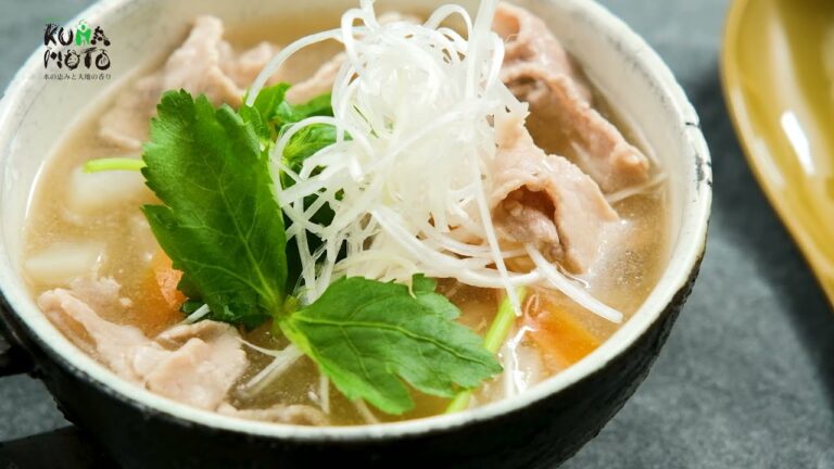 冬レシピ　豚肉と大根のとろみスープ
