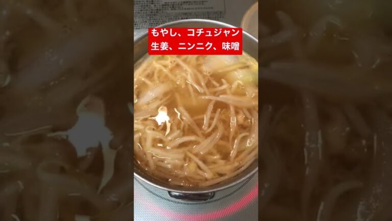 【簡単おつまみ】旨辛コチュジャンスープ（玉ねぎ＆もやし入り）　 #shorts  #ショート