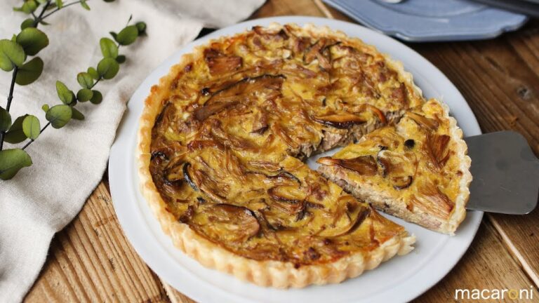 【自家製】たっぷりきのこのすき焼きキッシュ の レシピ 作り方