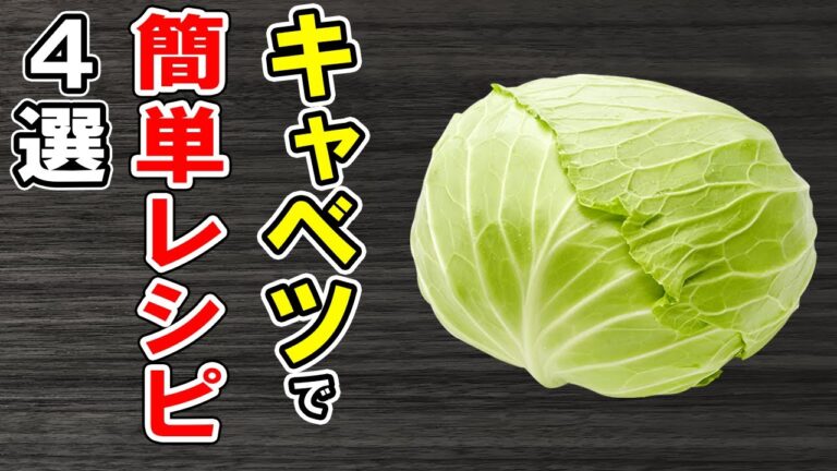 キャベツの簡単レシピ4選！ぱぱっと作れるお手軽料理！冷蔵庫にあるもので節約おかず/簡単料理/作り置きレシピ【あさごはんチャンネル】