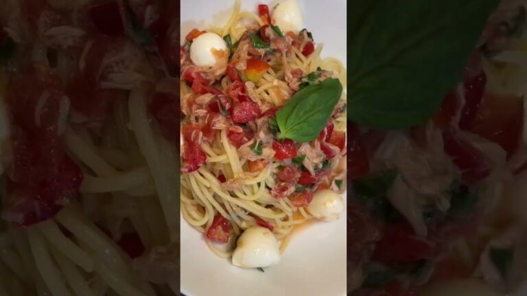 ツナとトマトの冷製スパゲッティTuna and Tomato Cold Spaghetti #shorts