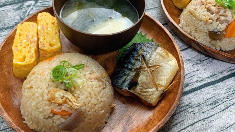サラリーマンが出勤前に作る朝ごはん【炊き込みごはん】
