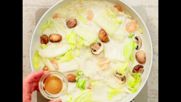 えびと野菜の米粉クリーム煮