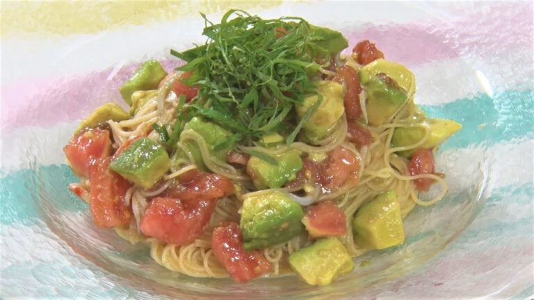 トマトとアボカドの和風冷製パスタ【キチキチキッチン】