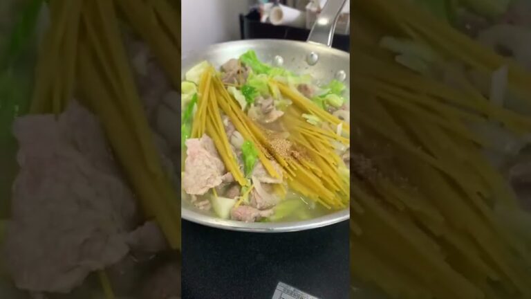 【簡単パパ飯】ぴりっと薫る。柚子胡椒の和風スープパスタ#shorts