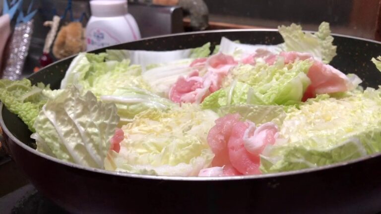 フライパン　今日の豚バラ白菜の作り方　＃10