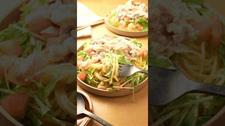 リピ確定！また作って欲しいとお願いされる【豚しゃぶパスタ】 #レシピ #晩ごはん #夕飯