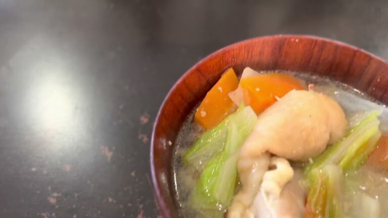 【汁活】人参白菜大根のかしわ味噌汁2021/11/19