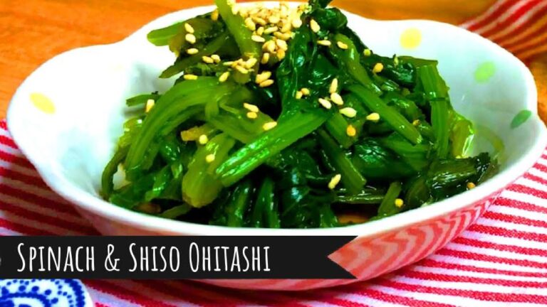 Spinach & Shiso Ohitashi / ほうれん草と大葉のおひたし