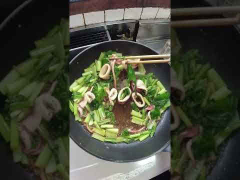 イカと小松菜のバター醤油炒めの作り方・レシピ／ばあちゃんの料理教室 #shorts