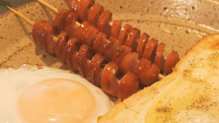 トルネードウインナーとチーズトースト 一人暮らしの朝ごはん ASMR