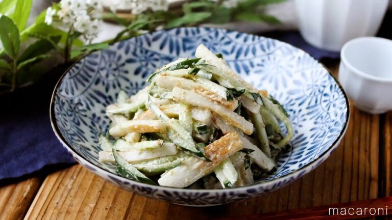 【ちくわときゅうりのごまマヨサラダ】めんつゆで簡単レシピ！副菜にぴったり♪｜macaroni（マカロニ）