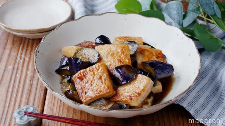 【なすと豆腐の甘辛炒め】食材2つで完成！ヘルシーおかずレシピ♪｜#macaroni #マカロニ #レシピ