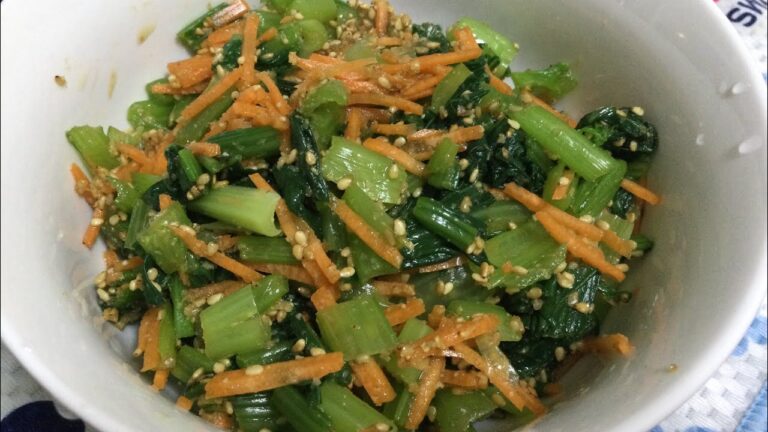 小松菜の胡麻和えの作り方教えます❤️