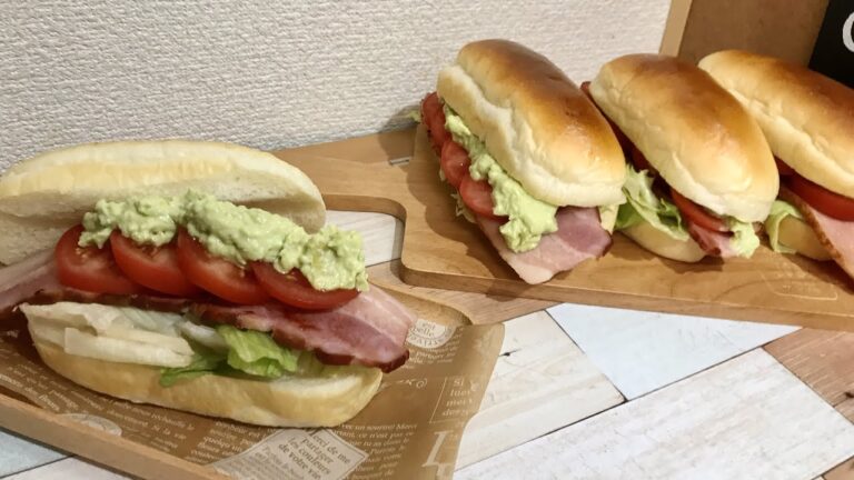 タルタルソースとアボカドのクリームでBLTサンドを作ってみたよ！【パン作り】