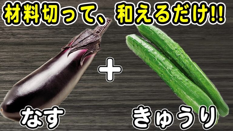 なすときゅうりの簡単レシピ！【ナスとキュウリの漬物】塩昆布と合わせる絶品浅漬け！箸が止まらない絶品漬物の作り方/なすびレシピ/きゅうりレシピ/漬物レシピ/作り置きおかず【あさごはんチャンネル】