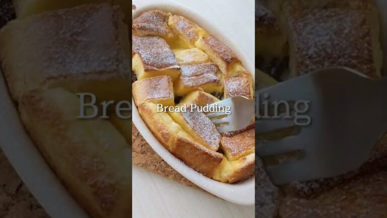【余った食パンで】パンプディング🍞
