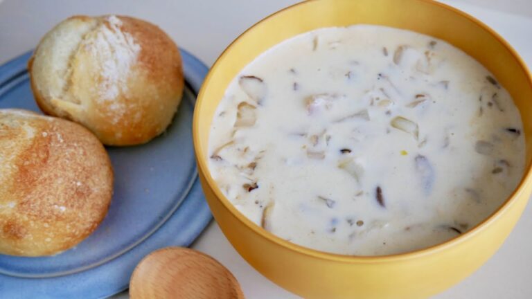 【簡単】旨みたっぷりきのこのクリームスープ Cream of mushroom soup