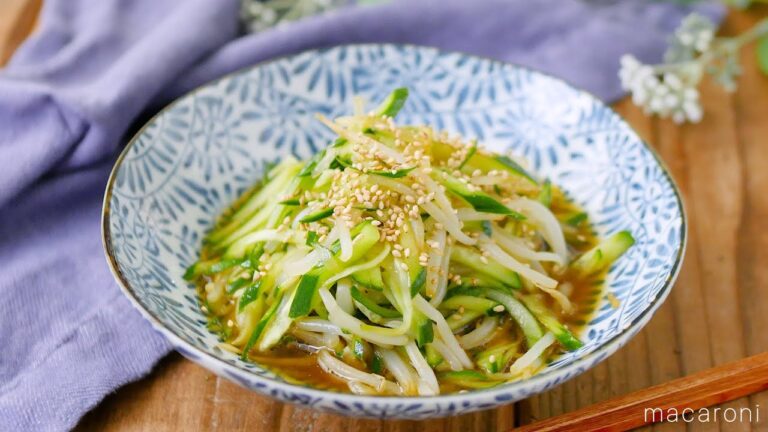 【もやしときゅうりの中華和え】レンジで完成！もやしときゅうりで簡単副菜♪｜macaroni（マカロニ）