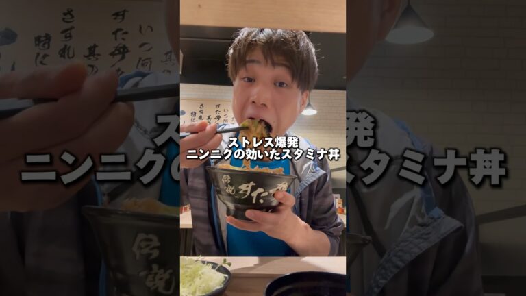 【伝説のすた丼】ニンニクの効いた最高のスタミナ丼 #伝説のすた丼屋  #中野グルメ  #東京グルメ#shorts #japanesefood