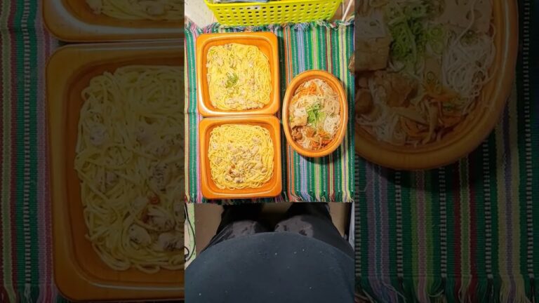 【味の違いはあるのか？】旨塩あさりのスパゲッティ、ボンゴレビアンコ、そして焼きビーフンを食べていきます。