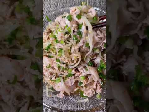 暑くなってきて食欲がないときはパクパク食べれるピリ辛豚しゃぶもやし