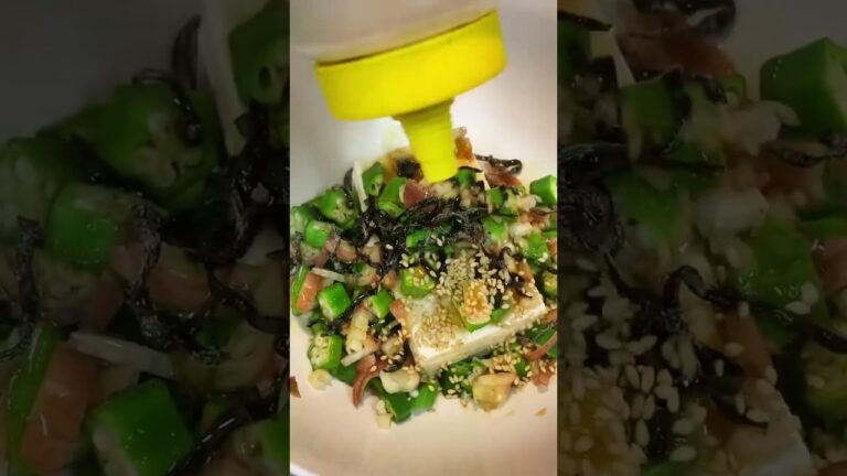暑い日に最高！豆腐とオクラの塩ポン和え#shorts