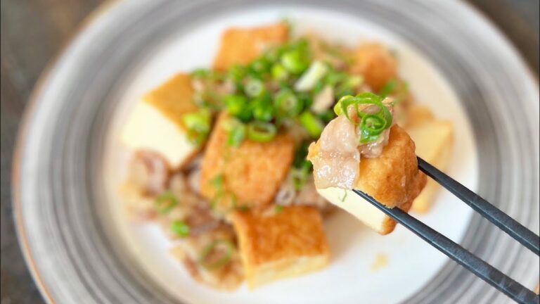 厚揚げと豚バラ肉のみぞれ煮