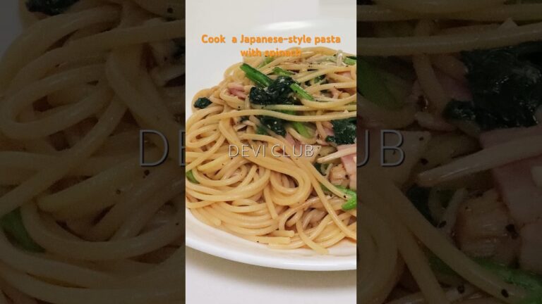 ほうれん草バター醤油パスタ #shorts #cooking #pasta