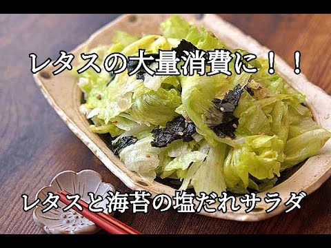 【レタスレシピ】レタスの消費におすすめ！！やみつきになるレタスと海苔の塩だれサラダの作り方